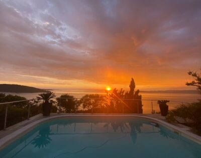 Le Rouquier : Mini Villa Julio climatisée, 2 terrasses vue mer , piscine chauffée et SPA