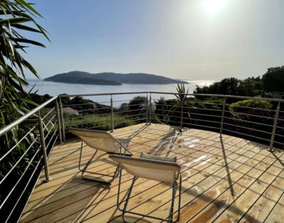 BRUYERE ARBORESCENTE : NEUF, CONFORTABLE, TERRASSE, TRES BELLE VUE MER